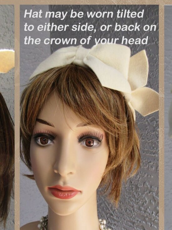 Saks Fifth Avenue VTG hat, Cream color, 2 fabulous flat 6x4\